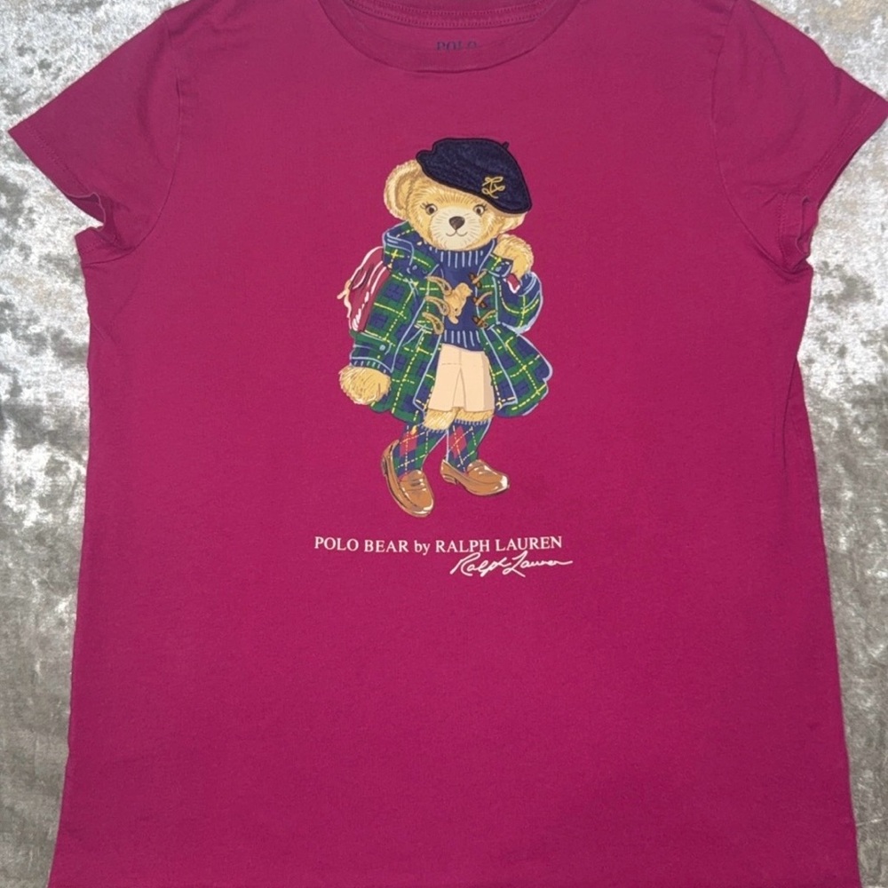 Polo by Ralph Lauren Kids Magenta Bear Tee